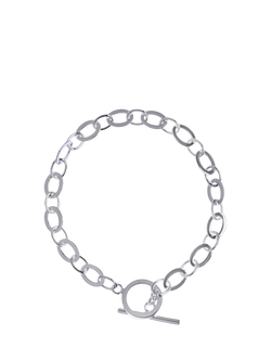 Nina B Oval Link T-Bar Bracelet, Silver, Silver