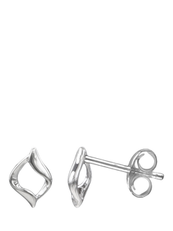 Nina B Open Stud Earrings, Silver, Silver
