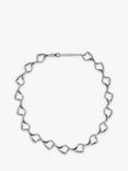 Nina B Sterling Silver Open Collar Necklace, Silver