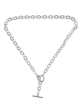 Nina B Link T-bar Necklace, Silver