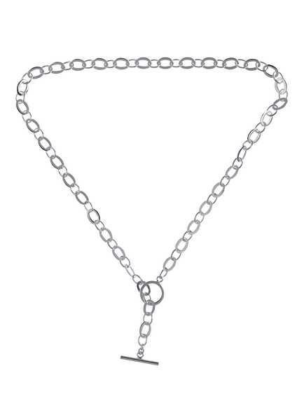 Nina B Link T-bar Necklace, Silver, Silver