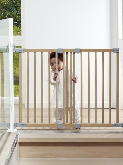 BabyDan Beechwood Flexifit Baby Safety Gate, FSC-Certified Wood, Wood