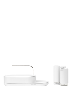 Brabantia SinkStyle Organiser, Soap Dispenser and Soap Squeezer, Mineral Fresh White