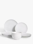 Design Project by John Lewis Porcelain Dinnerware Set, 12 Piece, White