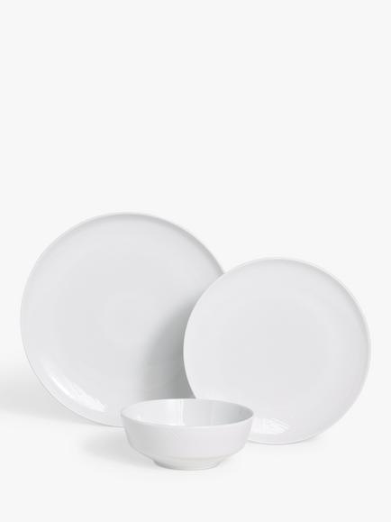 Design Project by John Lewis Porcelain Dinnerware Set, 12 Piece, White - view 2, White
