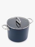 Joseph Joseph Space Folding Handle Non-Stick Stockpot & Lid, 25cm, Navy