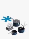 Joseph Joseph Space Folding Handle Non-Stick Saucepan & Accessories Set, 3 Piece, Navy