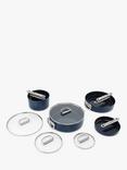 Joseph Joseph Space Folding Handle Non-Stick Cookware & Accessories Set, 6 Piece, Navy