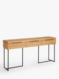 John Lewis Calia Large Console Table, Oak