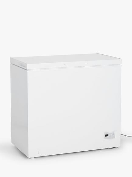 John Lewis JLCH200/2 Freestanding Chest Freezer, White - view 2, White