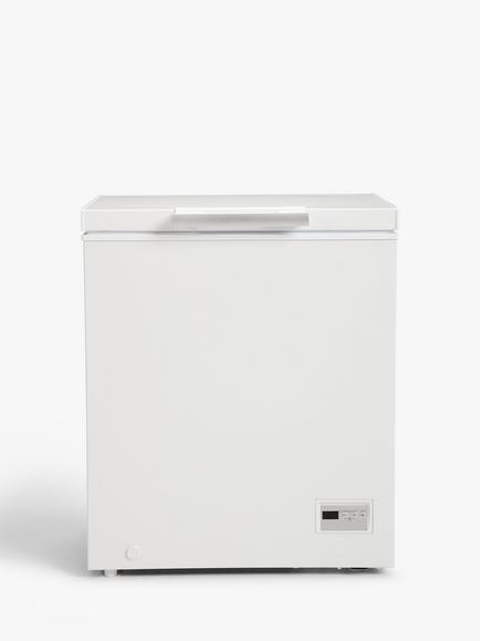 John Lewis JLCH145/2 Chest Freezer, White, White
