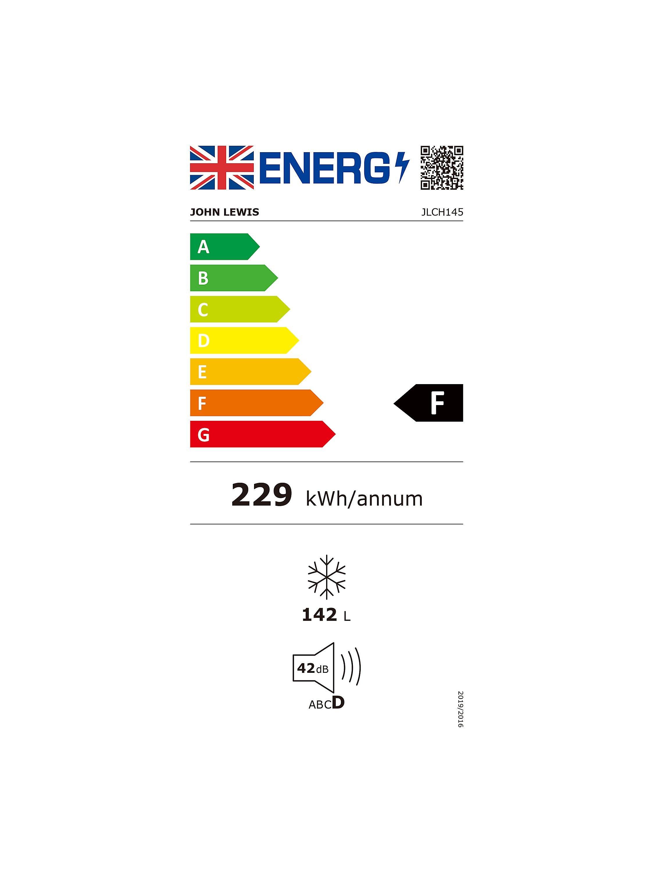 This item is rated E for energy efficiency on a scale from A (most efficient) to G (least efficient).