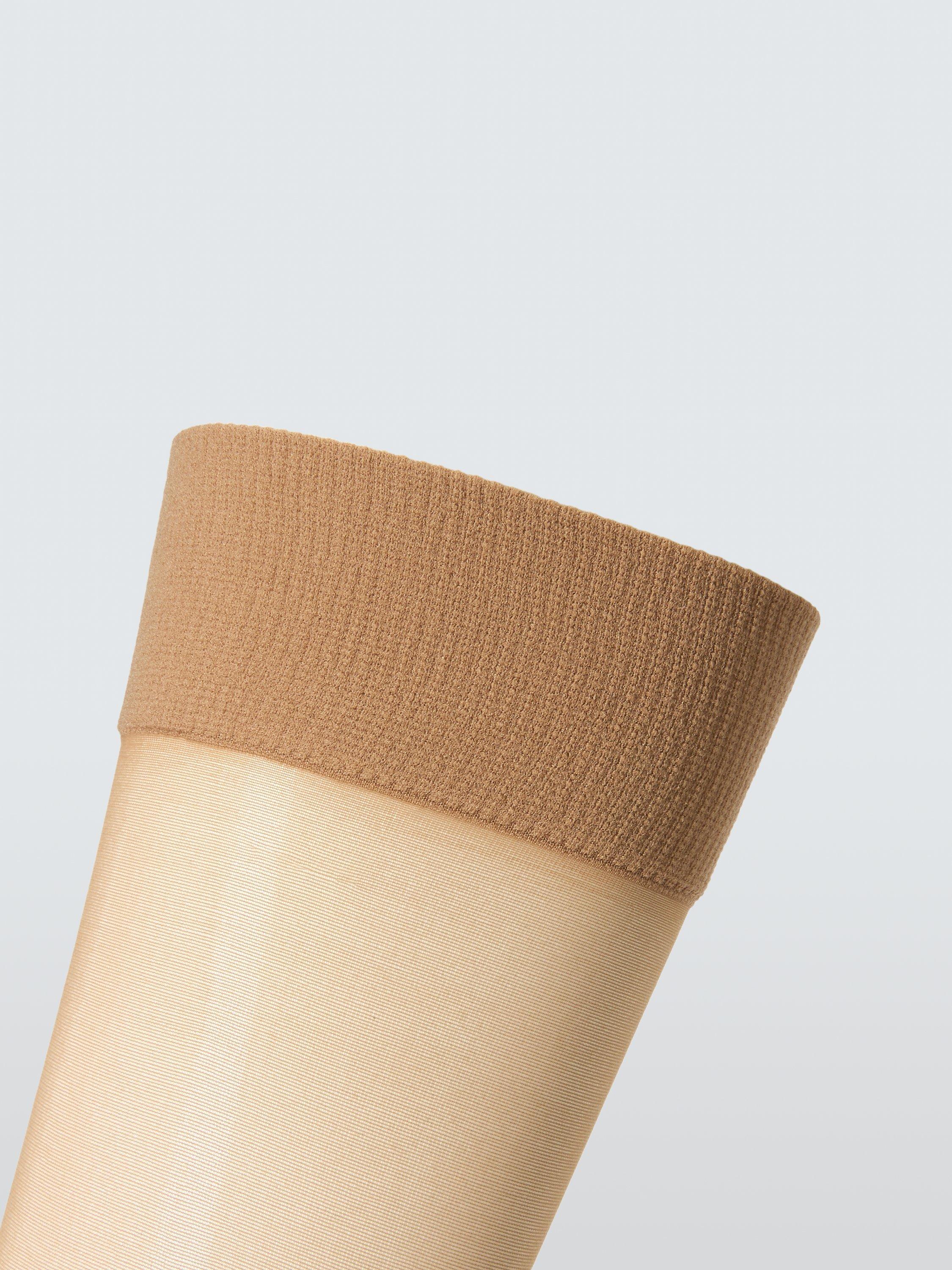 Product image 3 of 3, which shows John Lewis 15 Denier Medium Support Knee High Tights, Pack of 2, Caramel