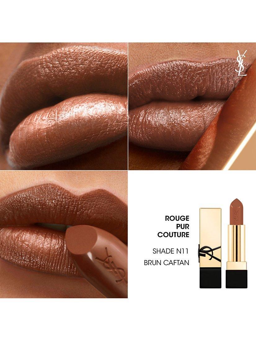 Product image 3 of 8, which shows Yves Saint Laurent Rouge Pur Couture Lipstick, N11 Brun Caftan