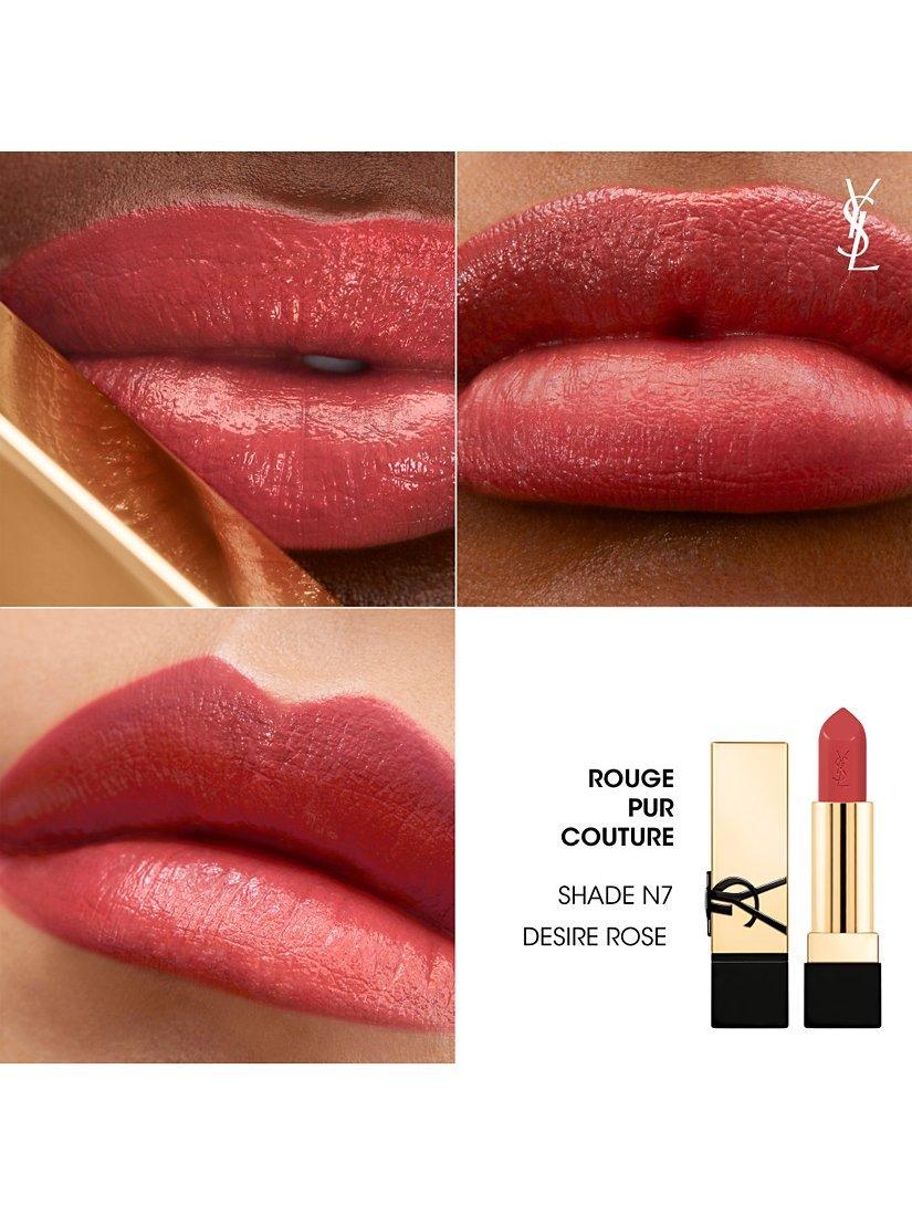 Product image 3 of 8, which shows Yves Saint Laurent Rouge Pur Couture Lipstick, N7 Desire Rose