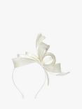 Jon Richard Medium Feather Bow Fascinator, Natural