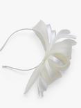 Jon Richard Medium Feather Bow Fascinator, Natural