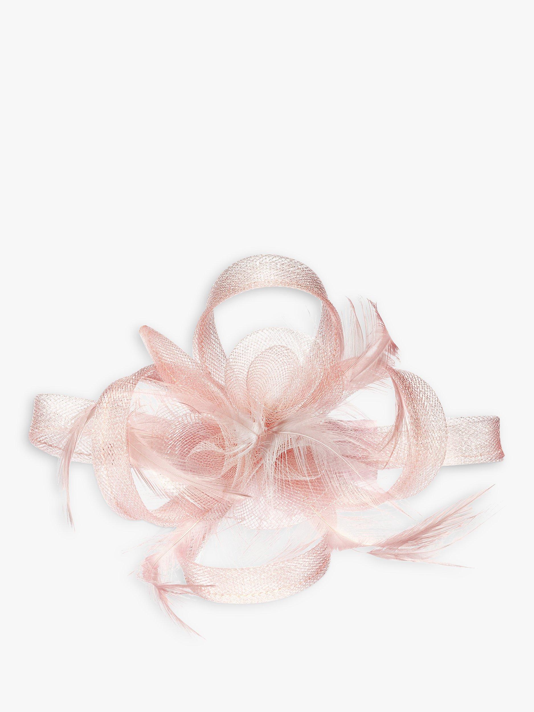 Product image 1 of 5, which shows Jon Richard Small Hair Clip Fascinator, Pink