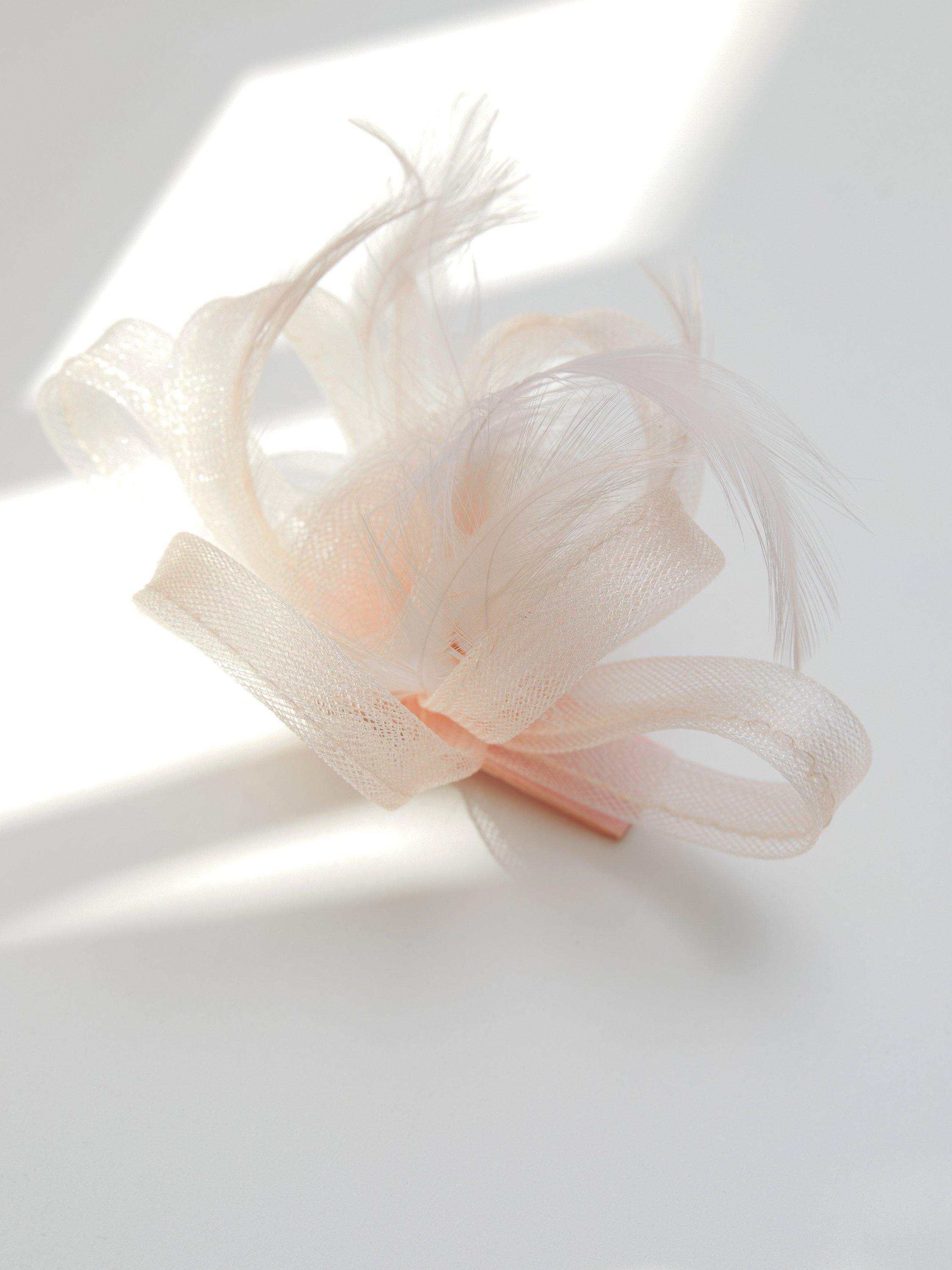Product image 5 of 5, which shows Jon Richard Small Hair Clip Fascinator, Pink