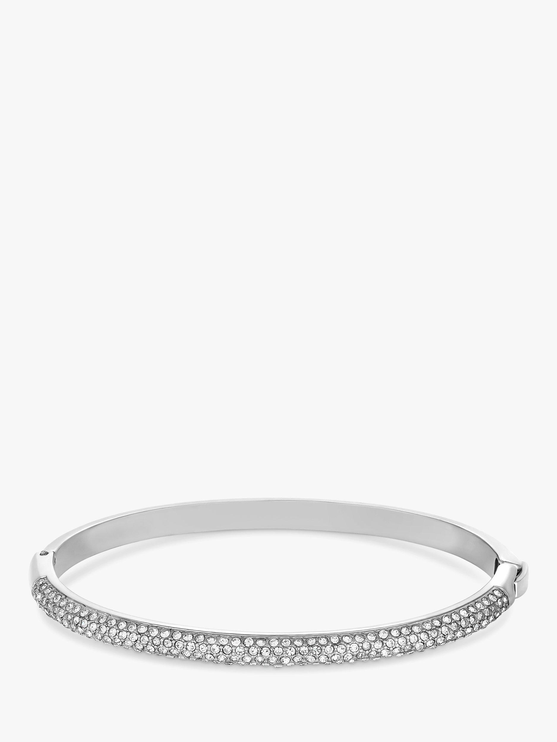 Jon Richard Cubic Zirconia Pave Bangle, Silver