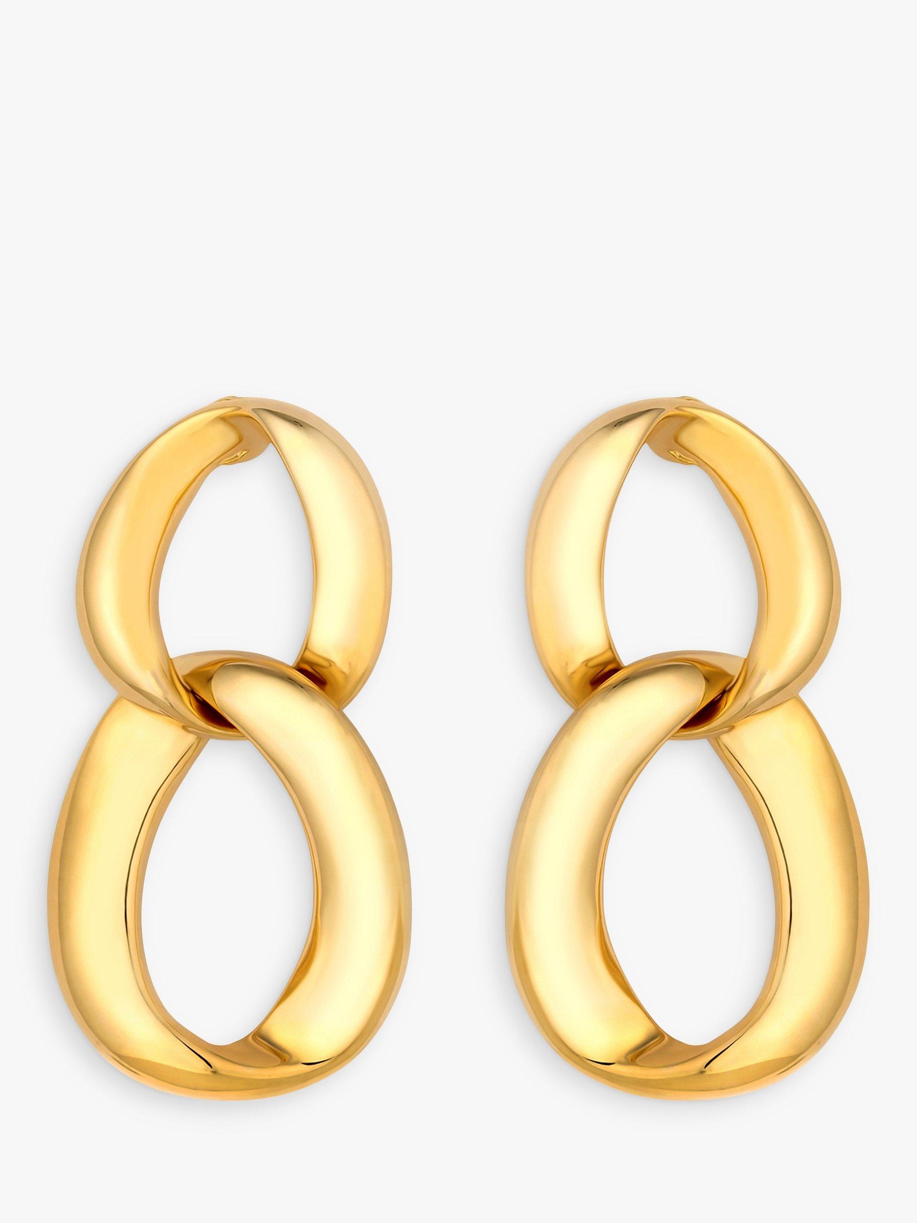 Jon Richard Chain Drop Earrings, Gold