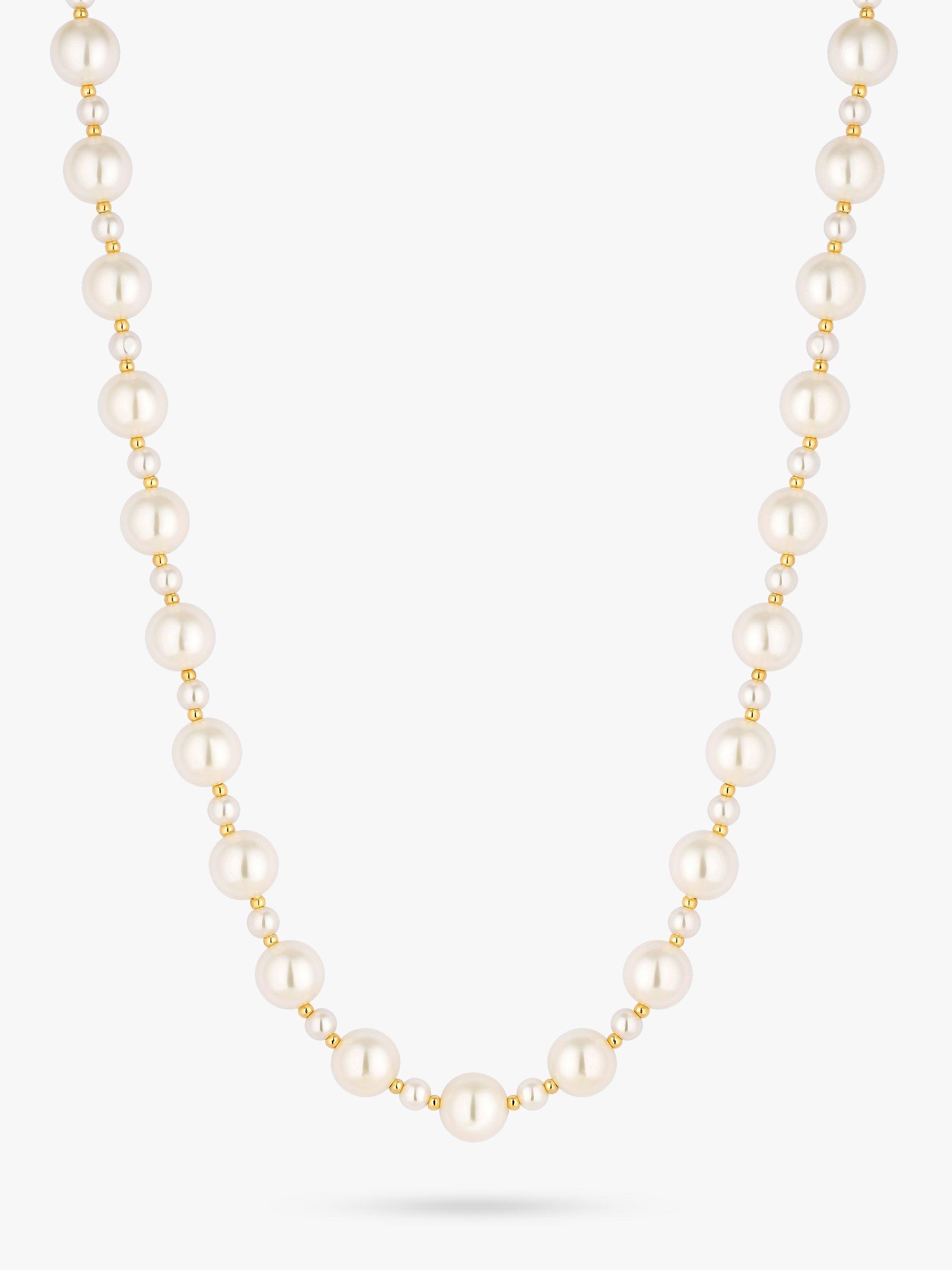 Jon Richard Gold Plated Pearl Toggle Necklace, Gold/Cream