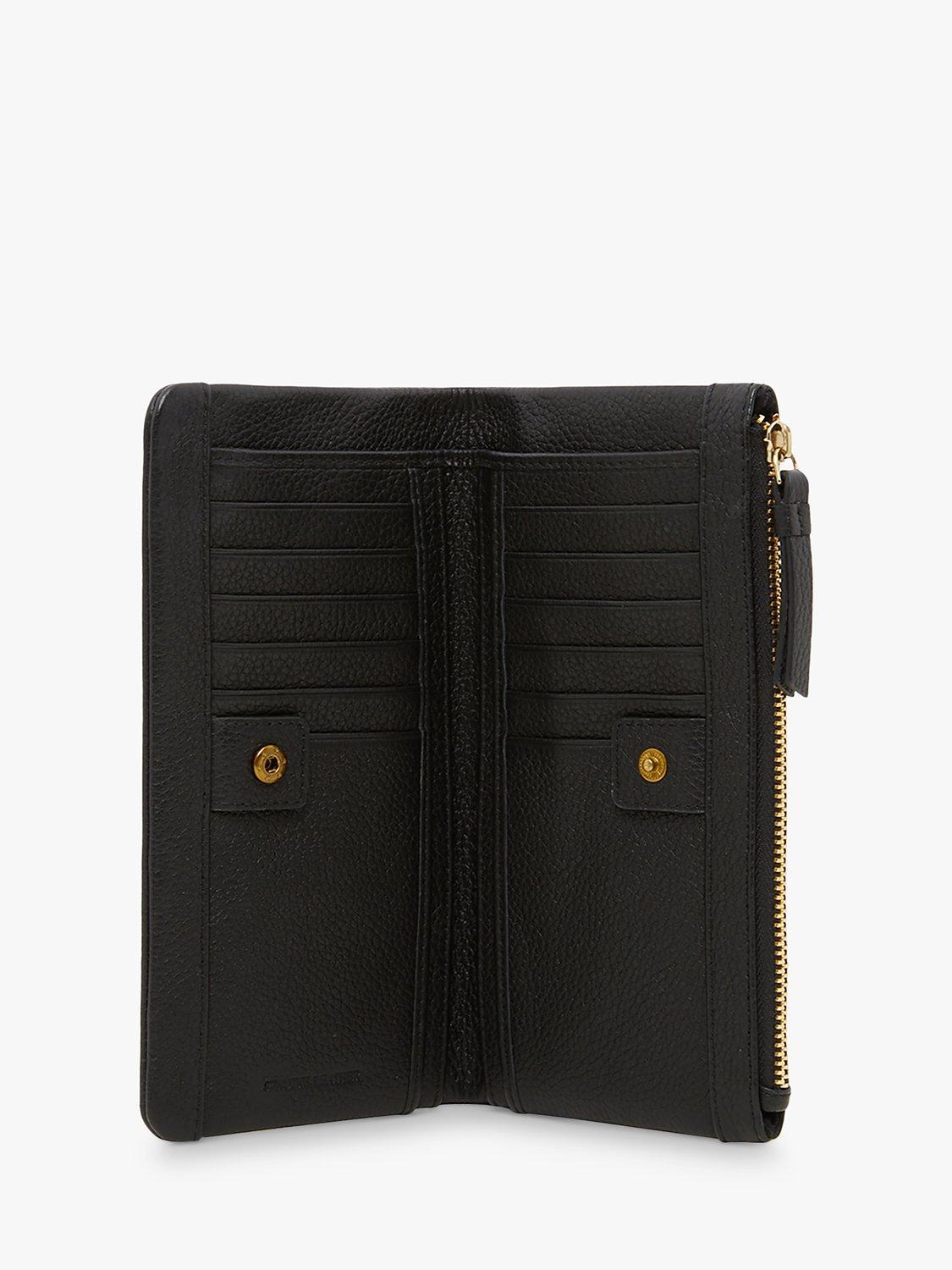 Product image 5 of 6, which shows Jasper Conran London Darcey Large Leather Purse, Black