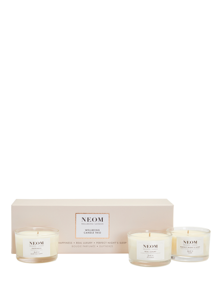 NEOM Wellbeing London Travel Scented Candle Gift Set, Multi