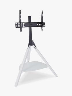 AVF Hoxton Tripod TV Stand with Mount for TVs from 32" to 70", Satin White