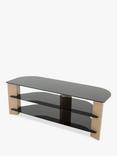 AVF Varano 1300 Corner TV Stand for TVs up to 65", Oak/Black Glass