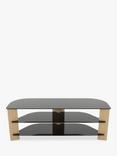AVF Varano 1300 Corner TV Stand for TVs up to 65", Oak/Black Glass