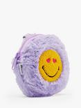 Small Stuff Kids' SMILEYWORLD®️ Faux Fur Purse Keyring, Lilac