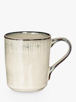 Nkuku Malia Stoneware Mug, Set of 2, 380ml, Cream, Cream