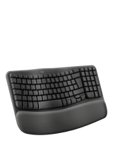 Logitech Wave Keys Wireless Ergonomic Keyboard, Graphite