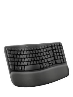 Logitech Wave Keys Wireless Ergonomic Keyboard, Graphite