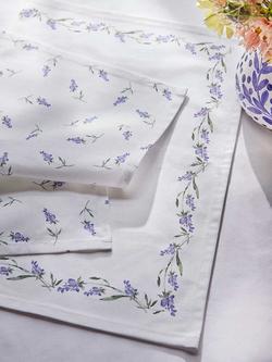 Sophie Conran for Portmeirion Lavandula Cotton Tea Towel, Set of 2, White - view 2, White