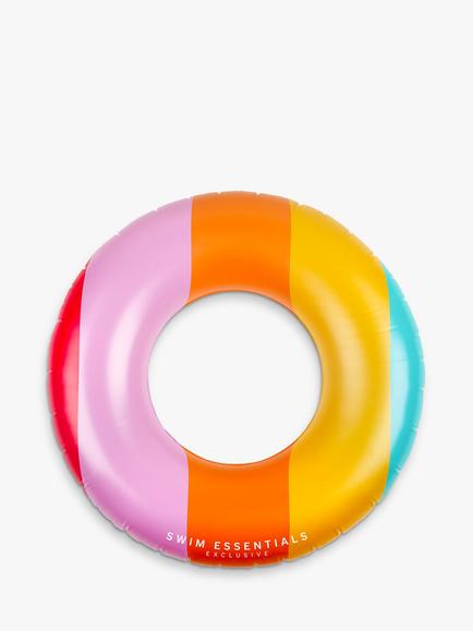 Swim Essentials Rainbow 90cm Swim Ring, Multi