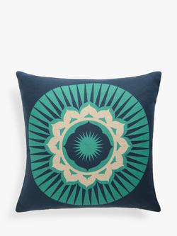 Mini Moderns Darjeeling Cushion, Indigo