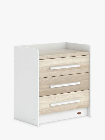 Boori Neat 3 Drawer Chest, White/Oak, White/Oak