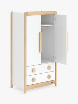 Boori Byron Double Wardrobe, White/Beech - view 2, White/Beech