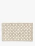 John Lewis Textured Checkerboard Bath Mat, Putty