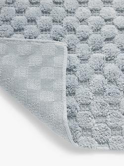 John Lewis Textured Hexagon Bath Mat - view 2, Pale Pacific