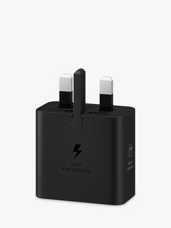 Samsung Travel Adapter Plug, USB Type-C (No Cable), 25W, Black, Black