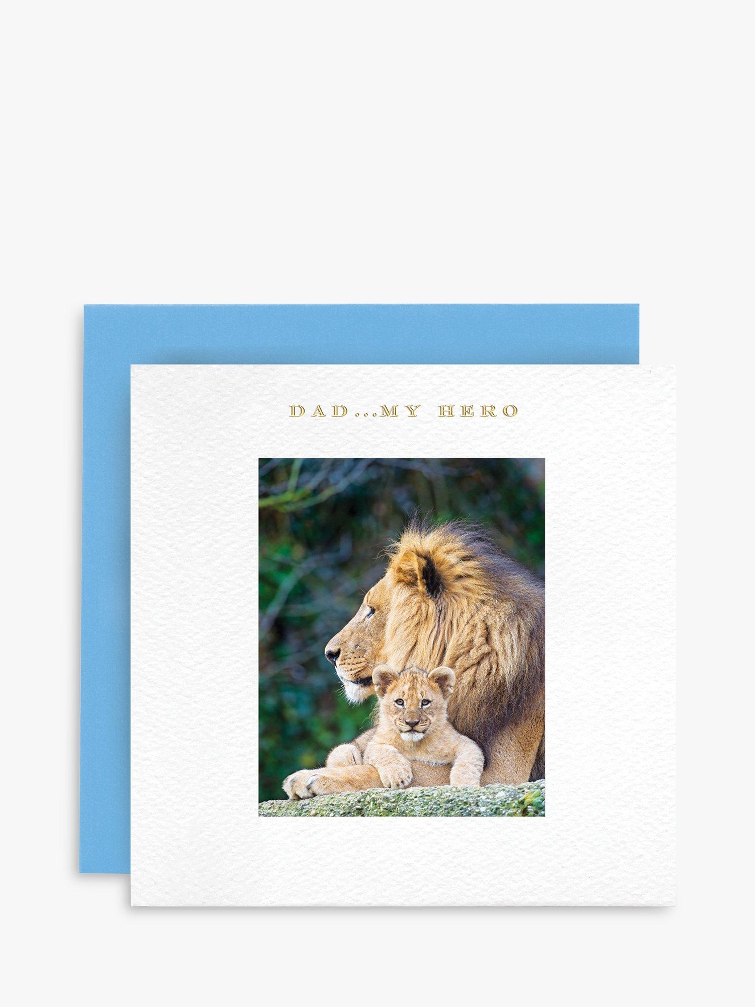 Susan O'Hanlon Dad Lion and Cub Father's Day Card