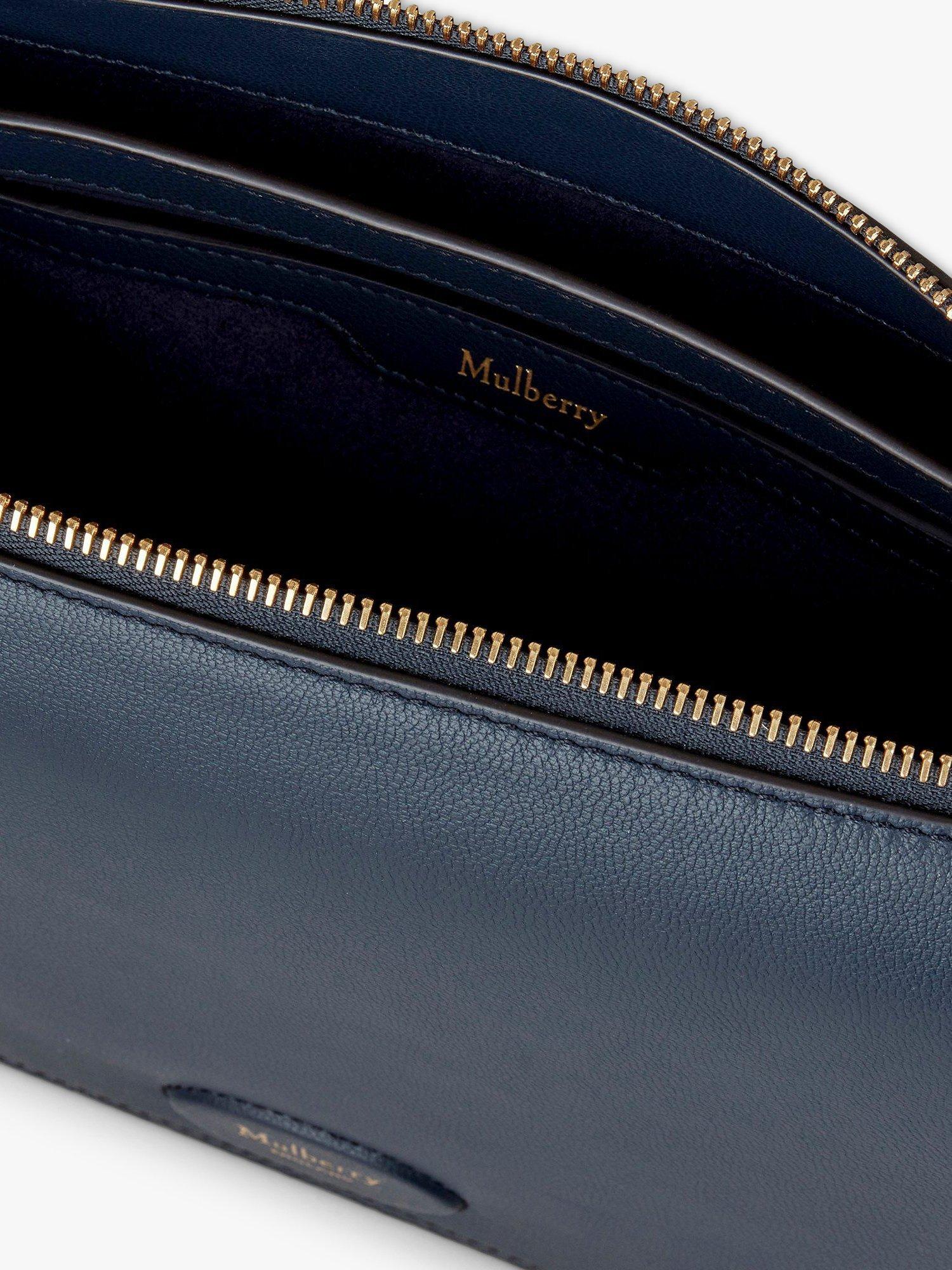 Product image 4 of 6, which shows Mulberry Billie Micro Classic Grain Leather Cross Body Bag, Night Sky