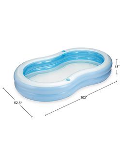 Funsicle Lagoon 8.5ft Paddling Pool, Heavenly Blue - view 2, Heavenly Blue
