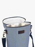 Navigate Three Rivers Striped 2 Bottle Picnic Cooler Bag, Navy