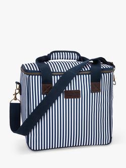 Navigate Three Rivers Striped Picnic Cooler Bag, 20L, Navy - view 2, Navy