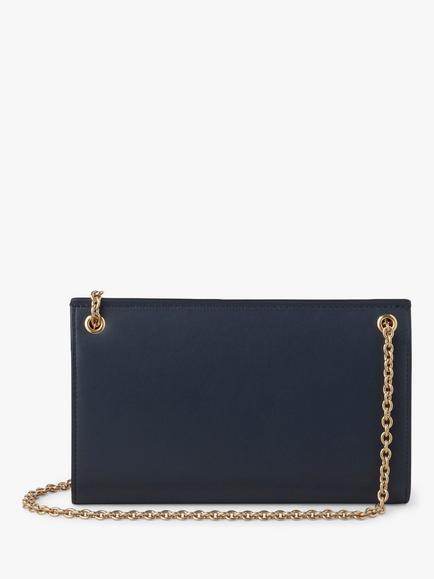 Mulberry Amberley Micro Classic Grain Leather Clutch Bag - view 2, Night Sky