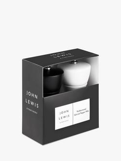 John Lewis Rubber Wood Salt & Pepper Mills, Set of 2, Black/White - view 2, Black And White